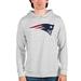 Men's Antigua Heathered Gray New England Patriots Team Absolute Pullover Hoodie