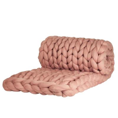 adorist. - Wolldecke Cosima Chunky Knit, pale pink Wohndecke 1 ct