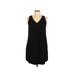 Old Navy Casual Dress - Mini V Neck Sleeveless: Black Solid Dresses - Used - Size Medium