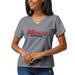 Women's League Collegiate Wear Heathered Gray Marist Red Foxes Intramural Boyfriend V-Neck T-Shirt