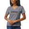 Women's League Collegiate Wear Heathered Gray Emory Eagles Script Intramural Boyfriend V-Neck T-Shirt