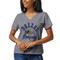 Women's League Collegiate Wear Heathered Gray Drexel Dragons Wordmark Intramural Boyfriend V-Neck T-Shirt