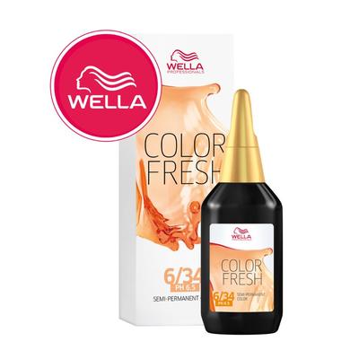 Wella Professionals Color Fresh Liquid Haarfarbe 75 ml / 6/34 Dunkelblond Gold-rot