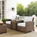 Crosley Bradenton 3Pc Outdoor Wicker Armchair Set - Sunbrella