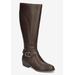 Women's Luella Plus Wide Calf Boots by Easy Street in Brown (Size 7 1/2 M)