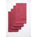 Danube 4 Pk Cloth Napkins by LINTEX LINENS in Red (Size 18" X 18")