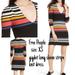 Free People Dresses | $148 Free People | Black Multicolor Stripe Knit Gidget Long Sleeve Dress Xs | Color: Black/Yellow | Size: Various