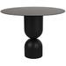 Noir Trading Inc. Wanda 39.5" Steel Pedestal Dining Table Metal in Black/Gray | 30 H x 39.5 W x 39.5 D in | Wayfair GTAB553MTB