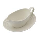 Mikasa Swirl Gravy Boat Earthenware in White | 4.8 H x 6.8 W in | Wayfair DJ100-242