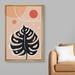 IDEA4WALL Framed Canvas Print Wall Art Monstera Leaf Silhouette On Dot Background Floral Plants Illustrations Modern Art Rustic Colorful Warm For Livi Canvas | Wayfair