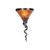 Maitland-Smith Twisty 1 - Light Black/Antique Brass Flush Mount Metal in Black/Gray/Orange | 21 H x 11 W x 7 D in | Wayfair 8100-19