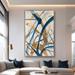 Everly Quinn 82"Lx1.5"Wx52"H, Abstract Hand-painted Oil Painting Hues, & Canvas, Contemporary Artwork for Wall Decor | Wayfair