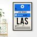 IRS03-IDEA4WALL Framed Canvas Print Wall Art Las Vegas Airport Poster Places Cityscape Typography Modern Art Mid Century Modern Colorful Ultra For Liv Canvas | Wayfair