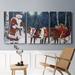 The Holiday Aisle® Santa Prepping The Team- Premium Gallery Wrapped Canvas - Ready To Hang Canvas, in White | 18 H x 36 W x 1 D in | Wayfair