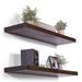 Wade Logan® Ashlay Floating Shelves Set Of 2 Wood in Brown | 1.6 H x 48 W x 12 D in | Wayfair 409335E4152F4FF39912F1BE3EBCE5B6
