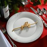 The Holiday Aisle® 6 Piece Christmas Place Setting Message Decor Set Wood in Brown | 0.8 H x 2.3 W x 10 D in | Wayfair