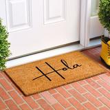 Hashtag Home Aisling Hola Non-Slip Indoor & Outdoor Door Mat Coir/Plastic | 17" W x 29" L | Wayfair 30317E623DF443B0962C708933BF1A83