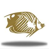 Red Barrel Studio® Casselman Butterfly Fish Metal in Yellow | 18.25 H x 30 W x 0.06 D in | Wayfair C07ED599183D4266ACFA4AE336139ED3