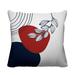 ULLI HOME Lupita Mid-Century Indoor/Outdoor Throw Pillow Polyester/Polyfill blend in Red/Blue | 16 H x 16 W x 4.3 D in | Wayfair
