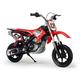 INJUSA - Red Fighter 24V Motorcycle for Children Aged 6 to 10, with Handlebar Throttle, Drum Brake, Inflatable Wheels and Reinforced Chassis, Max Speed 11 km/h, Red