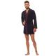 L&L - 9101 Short Men's Dressing Gown with Soft Sleeves Extremely Fluffy Men's Dressing Gown, 2090 _ dark _ blue, XXL