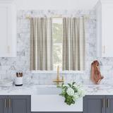 Archaeo Cassidy Slub Stripe Semi-Sheer Rod Pocket Kitchen Curtain Tier Pair in Gray/White/Black Laurel Foundry Modern Farmhouse® | Wayfair
