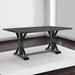 Gracie Oaks Crystian 72" Trestle Dining Table Wood in Black/Brown | 30.5 H x 72 W x 42 D in | Wayfair 9424140AD73447AC846F12E22AA95E97