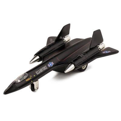 Williston Forge X-Planes Air Force SR-71A bird Die Cast Jet Plane Toy w/ Pull Back Action in Black, Size 4.02 H x 8.0 W x 4.5 D in | Wayfair