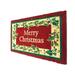 The Holiday Aisle® 30 in. x 18 in. Non-Slip Indoor Door Mat Coir in Brown/Red/Yellow | 30 H x 18 W x 1 D in | Wayfair