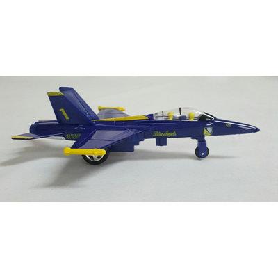 17 Stories 6" X-Planes US Navy F-18 Hornet Angels Jet Toy w/ Pull Back Action in Blue, Size 1.99 H x 13.0 W x 11.0 D in | Wayfair