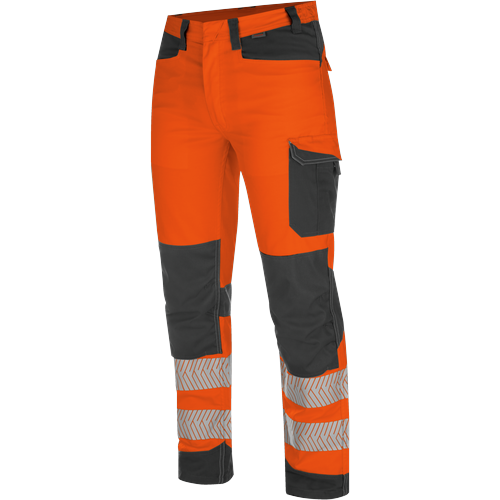 Pantalon de travail haute-visibilité fluo orange/anthracite Würth MODYF