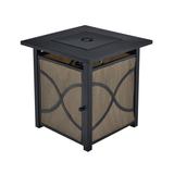 Costway 25 Inch 40000 BTU Propane Fire Pit Table with Lid and Fire Glass