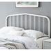 Camberly Arched King Size White Metal Headboard