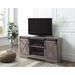 Industrial Style TV Stand with 2 Sliding Barn Doors, TVs up to 65", Gray Finish