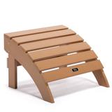 Adirondack Ottoman Footstool All-Weather and Fade-Resistant Plastic Wood for Outdoor Patio