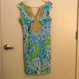 Lilly Pulitzer Dresses | Lilly Pulitzer Xs Sleeveless Dress | Color: Blue/Green | Size: 0
