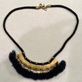 Madewell Jewelry | Madewell Statement Necklace - Navy Blue And Goldtone | Color: Blue/Gold | Size: 19 Inch