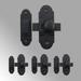 Black Wrought Iron Slide Bolt Latch 2" Slide Bolt with Hardware (Set of 4) Renovators Supply