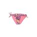 Old Navy Swimsuit Bottoms: Pink Floral Motif Swimwear - Women's Size Large