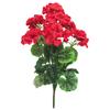Red Artificial Geranium Flower Stem Plant Bush Bouquet 21in - 21" L x 11.5" W x 11.5" DP