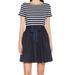 Kate Spade Dresses | Kate Spade Broome Street Stripe Knit Mixed Media Dress | Color: Blue/White | Size: L