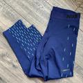 Nike Pants & Jumpsuits | Euc Nike Pro Cropped Navy Blue Leggings | Xs | Color: Blue | Size: Xs
