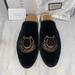 Gucci Shoes | Authentic Gucci Men’s Suede Black Slippers | Color: Black/Gold | Size: 8.5