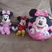 Disney Toys | Disney Minnie Mouse Plush Bundle | Color: Pink | Size: 3 Total