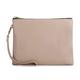 Doris&Jacky Soft Lambskin Leather Wristlet Clutch Bag For Women Designer Large Wallets With Strap（Beige-Lambskin