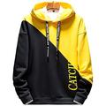 Moshtashio Hoodie for men hoodie basic pullover sweatshirt men classic streetwear long sleeve Harajuku print sweatshirt jacket unisex casual, yellow, L