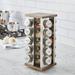 Kamenstein 20 Jar Vintage Revolving Countertop Spice Rack Organizer w/ Spices Included Wood in Brown | 12.63 H x 7.25 W x 7.25 D in | Wayfair