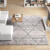 Gray/White 120 x 1.97 in Area Rug - Sand & Stable™ Western Geometric Gray/Ivory Area Rug | 120 W x 1.97 D in | Wayfair