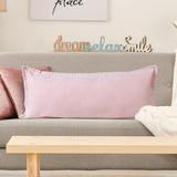 Latitude Run® Vital Cotton Throw Pillow Polyester/Polyfill/Cotton in Pink | 14 H x 36 W x 6.5 D in | Wayfair E223898F1AC642B89FCF02E36D097372