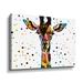 Latitude Run® Motley Giraffe Freckles I by Aldridge - Graphic Art on Canvas Canvas/Metal in Black | 24 H x 32 W x 2 D in | Wayfair